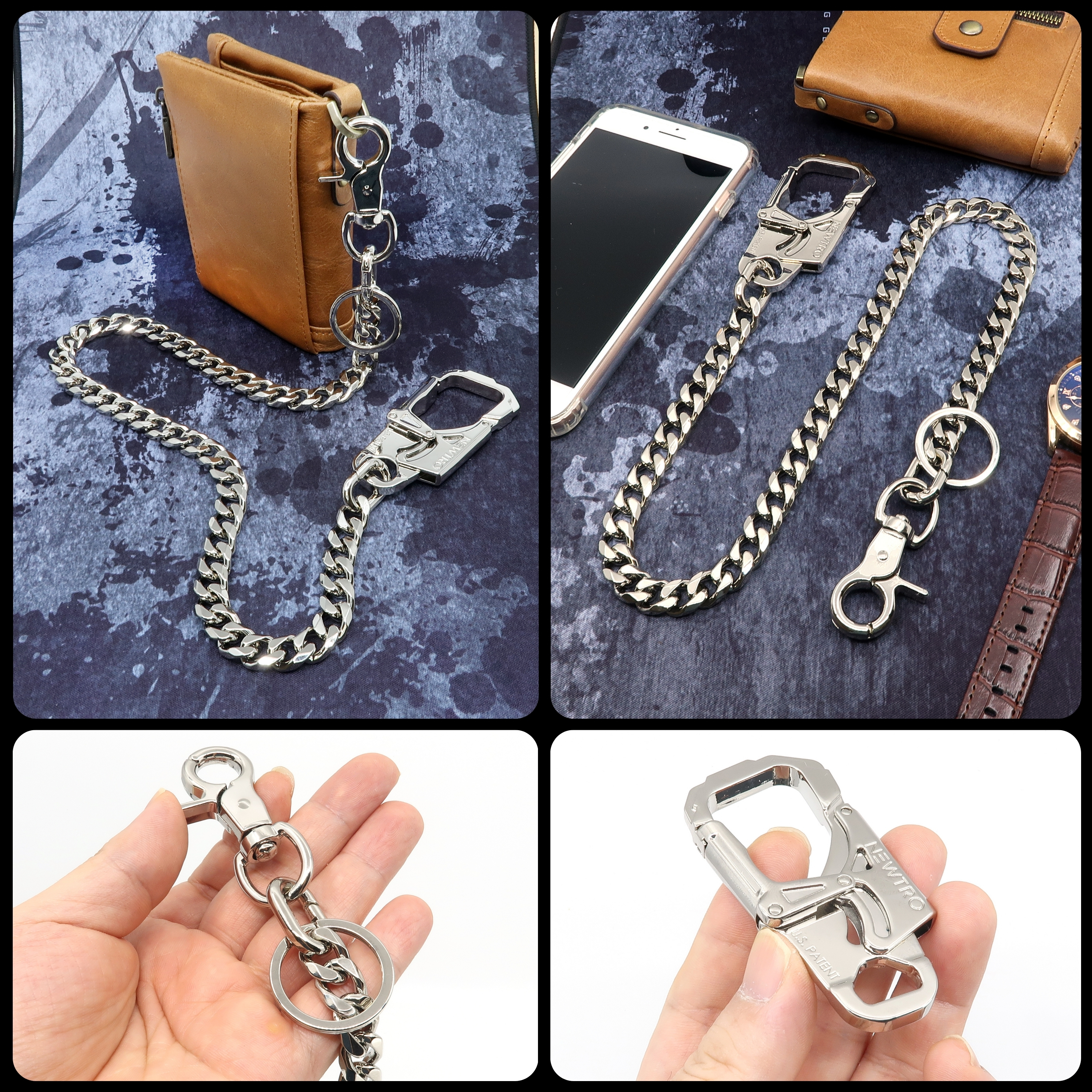 Cadena NEWTRO Silver con cartera, teléfono y reloj